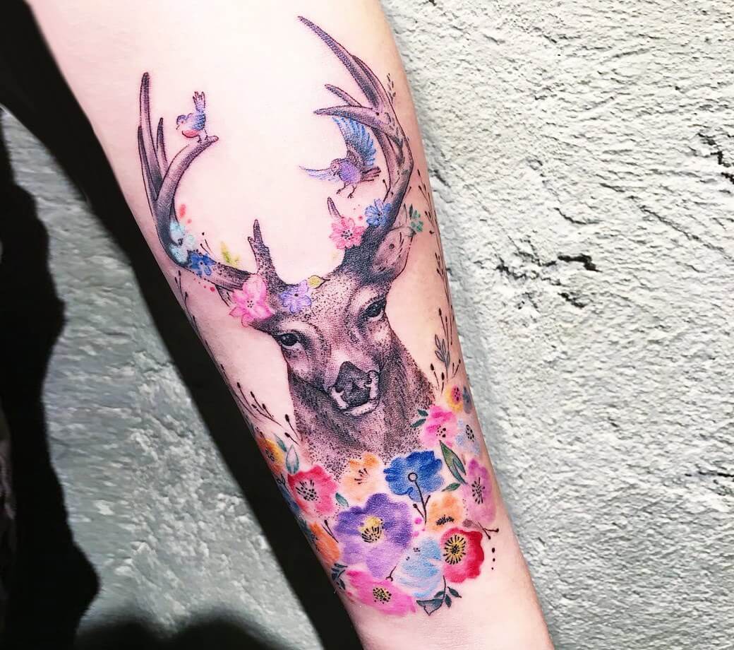 1sheet Deer Pattern Tattoo Sticker | SHEIN ASIA