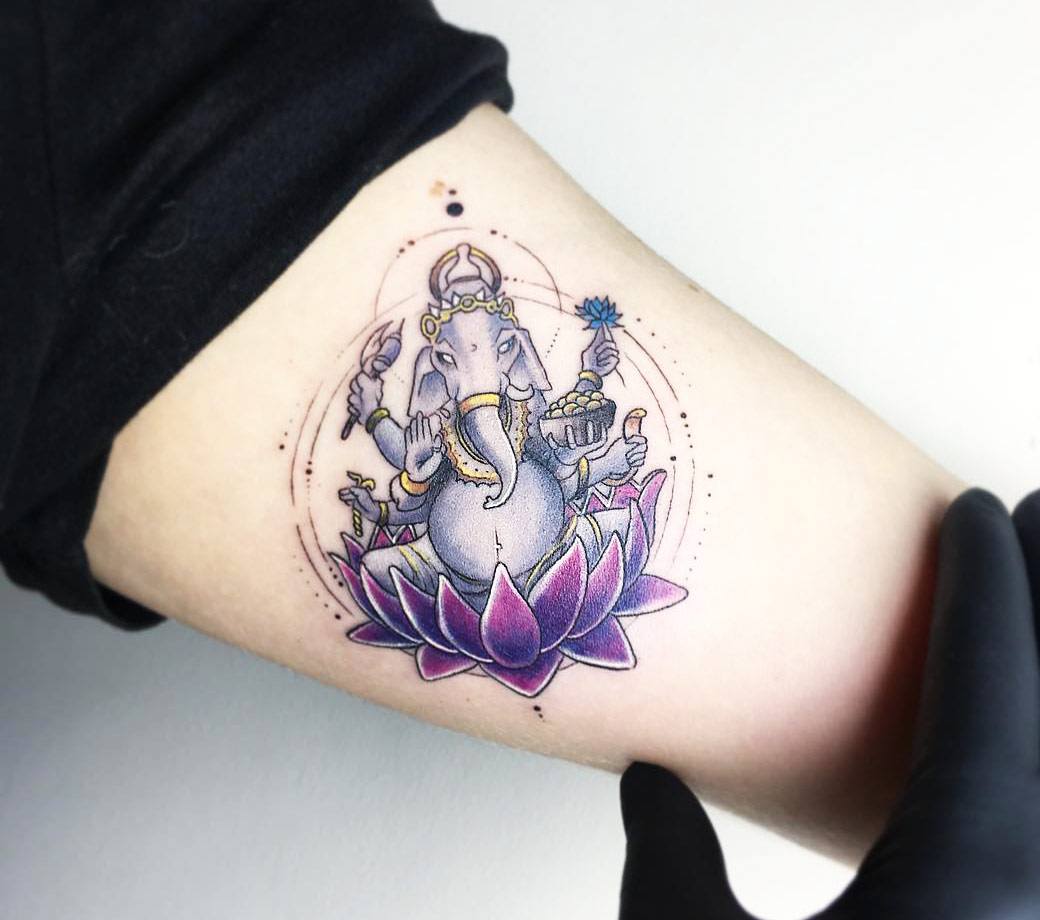 Ganesha tattoo by Eva Krbdk | Photo 17340