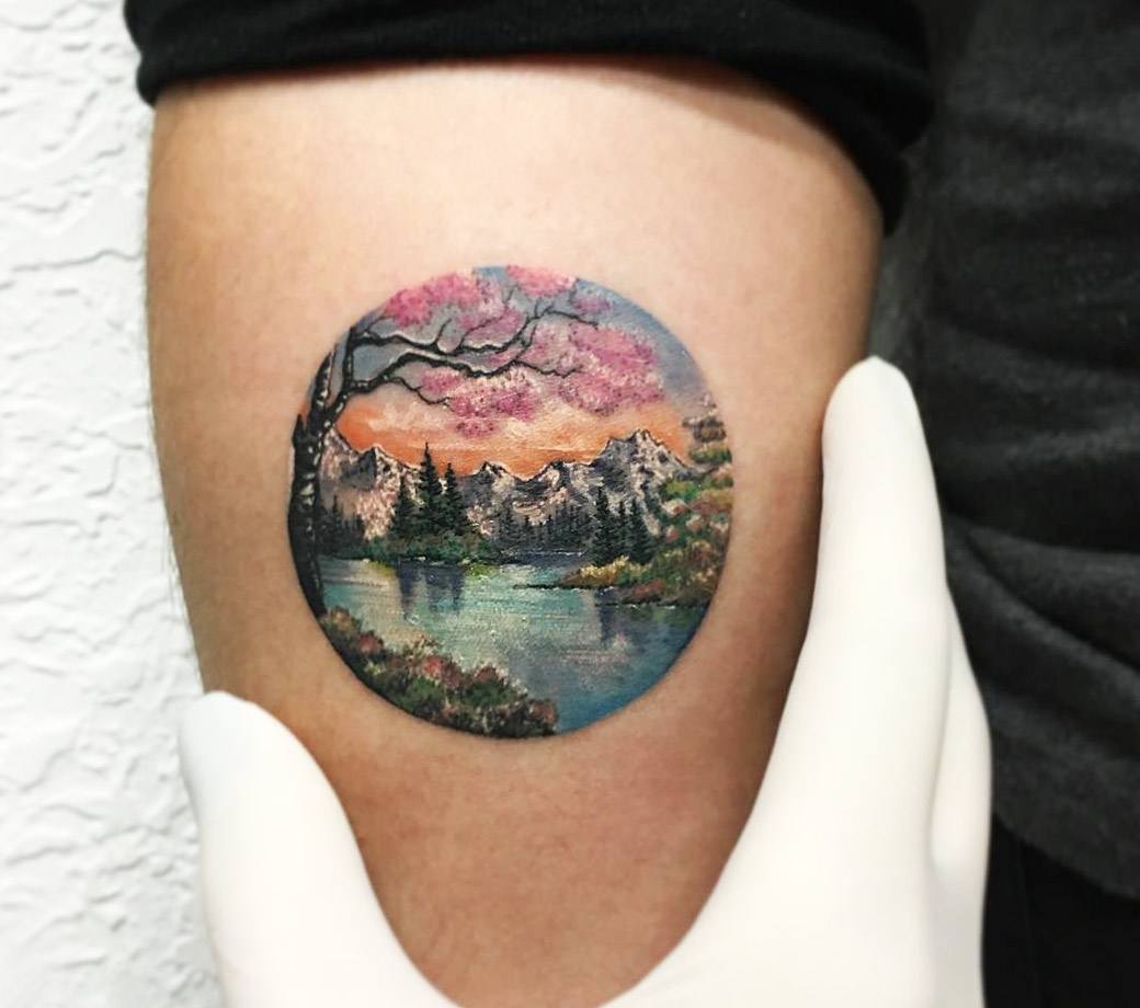 realistic sky tattoo