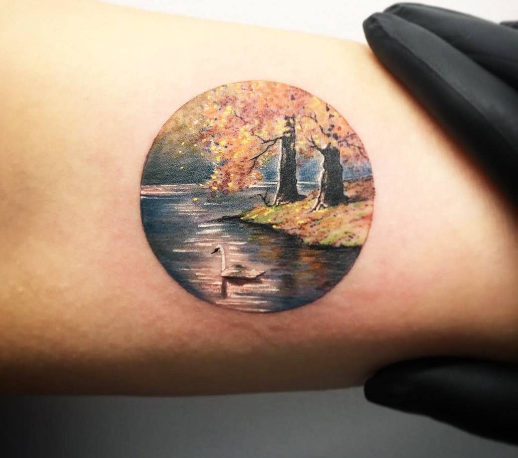 Landscape Tattoo By Eva Krbdk Photo