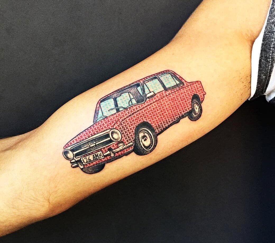 Car inspired tattoo. #tattoo #tattoos #art #linework #lineworktattoo |  Instagram