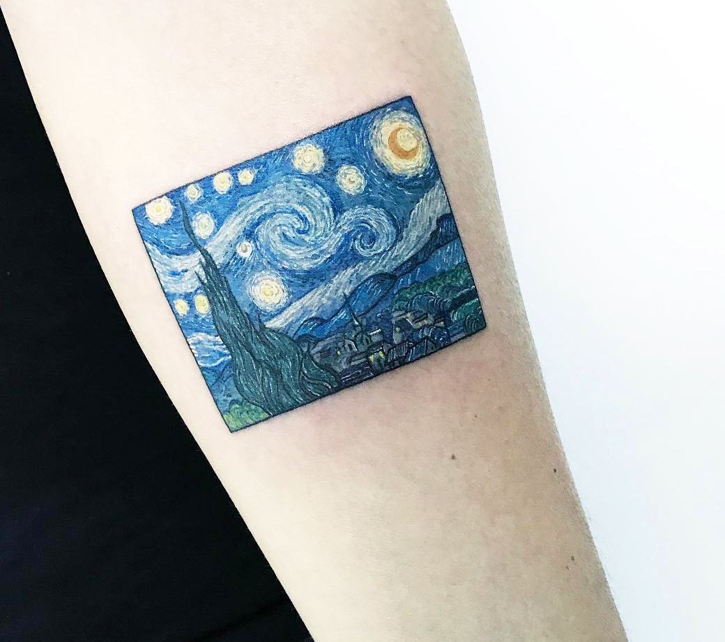 My Van Gogh inspired tattoo by Marlon Toney at Alchemy Tattoo in Los  Angeles, CA : r/tattoos