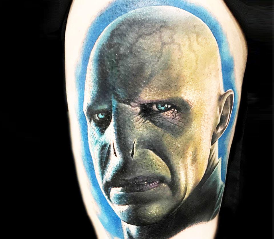 Lord Voldemort tattoo by Evan Olin Photo 21411