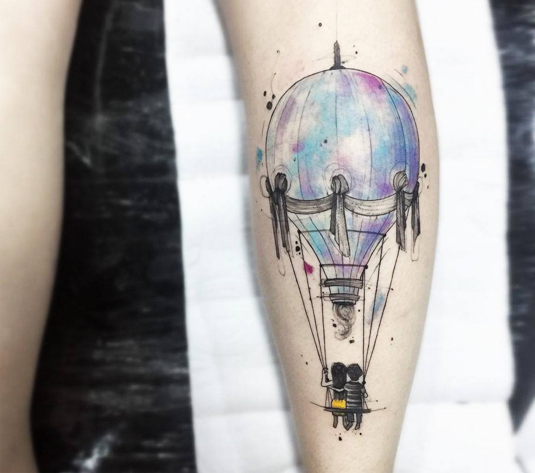 Hot Air Balloon by Damian Palmieri at Rise Above Tattoos. Orlando, FL : r/ tattoos