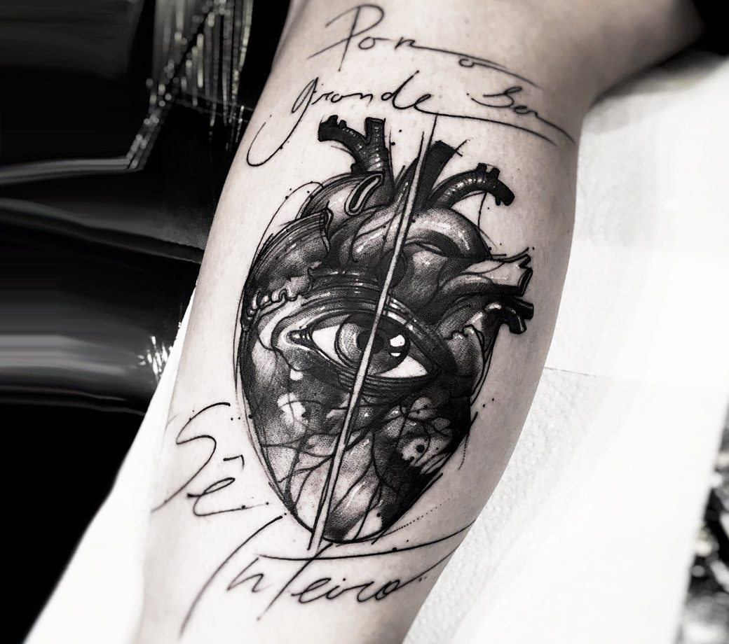 Arm Heart Eye Tattoo by Pete the Thief