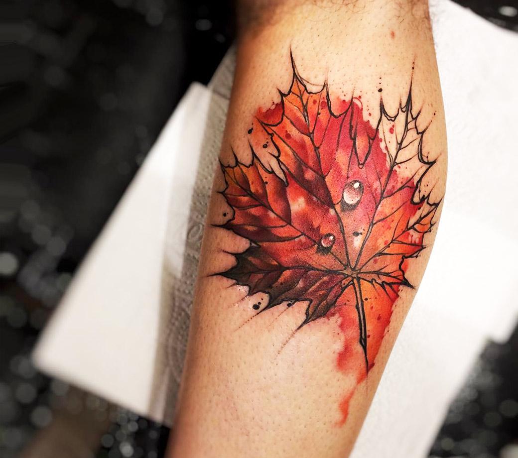 Autumn Maple Leaf Tattoo Sticker for Women Men Body Tatoo Waterproof  Temporary Face Tattoos Gift Charm Party Makeup Stickers Y2K - AliExpress