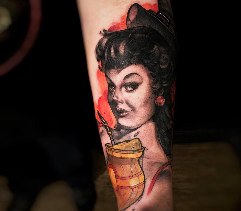 Pin-Up Witch tattoo by Felipe Rodrigues | Photo 15218