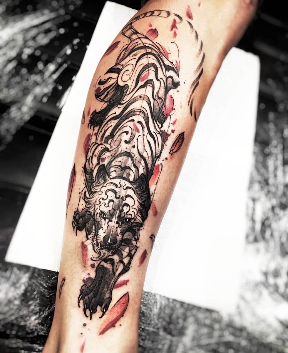 ArtStation - White tiger tattoo