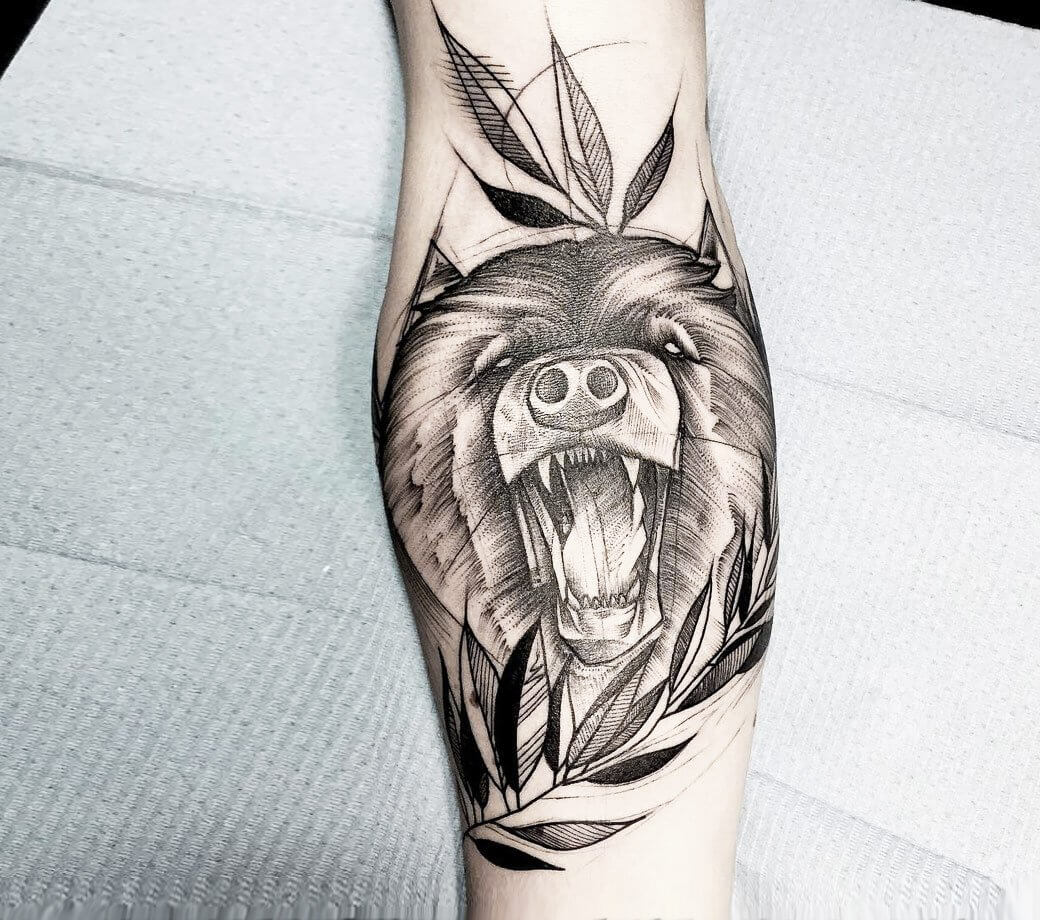 47 Amazing Black Bear Tattoo Ideas [2024 Inspiration Guide] | Black bear  tattoo, Tattoos for guys, Leg tattoo men
