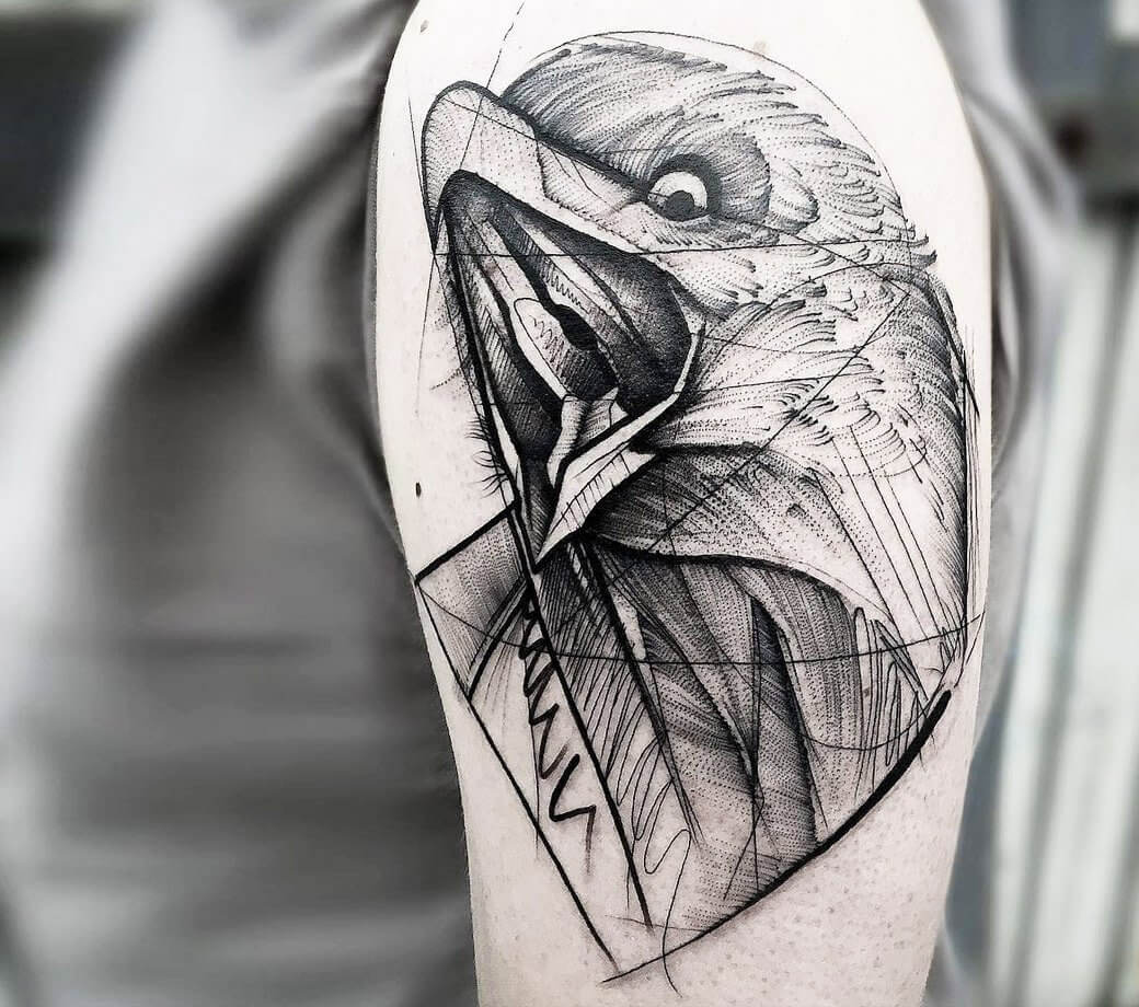 Premium Vector | Eagle tattoo art style