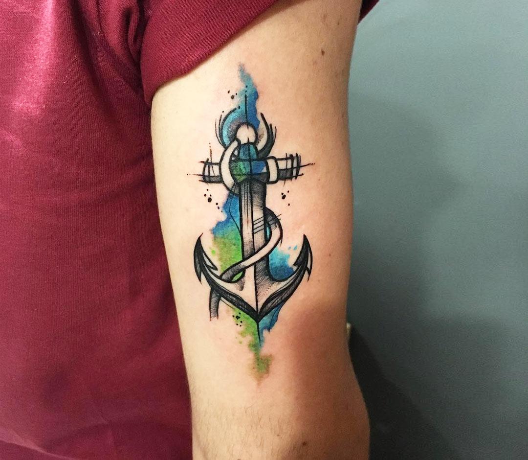 anchor water tattoo drawings