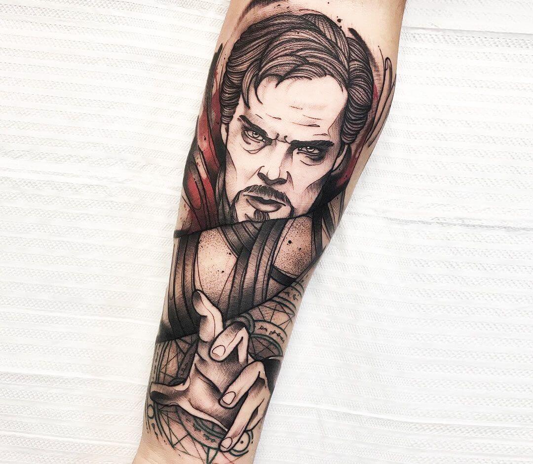 Doctor Strange tattoo by Gustavo Takazone. 