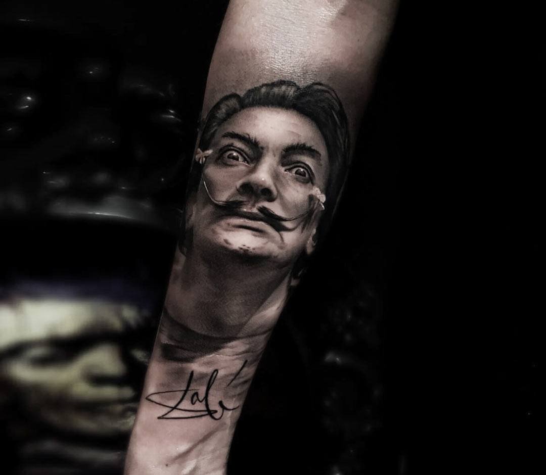 Salvador Dali tattoo by Honart Photo 24106