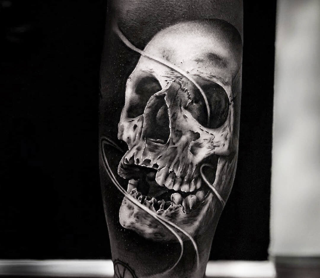 Black Tattoo, Skull Tattoo, Unique Tattoo Design From Art Instantly - Etsy