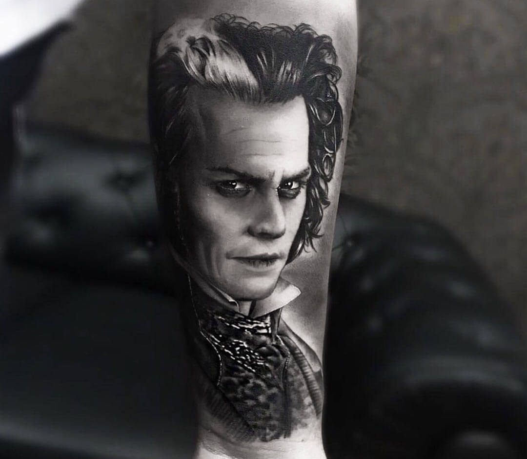Edward Scissorhands x Sweeney Todd          tattoo tattoolife  art artist ink tatuaje tatuajes inkjunkeyz tattooartist  Instagram