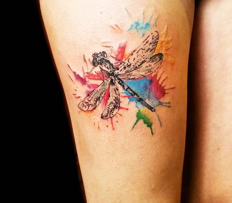 dragonfly-watercolor-tattoo-klein - classicinkandmods.com