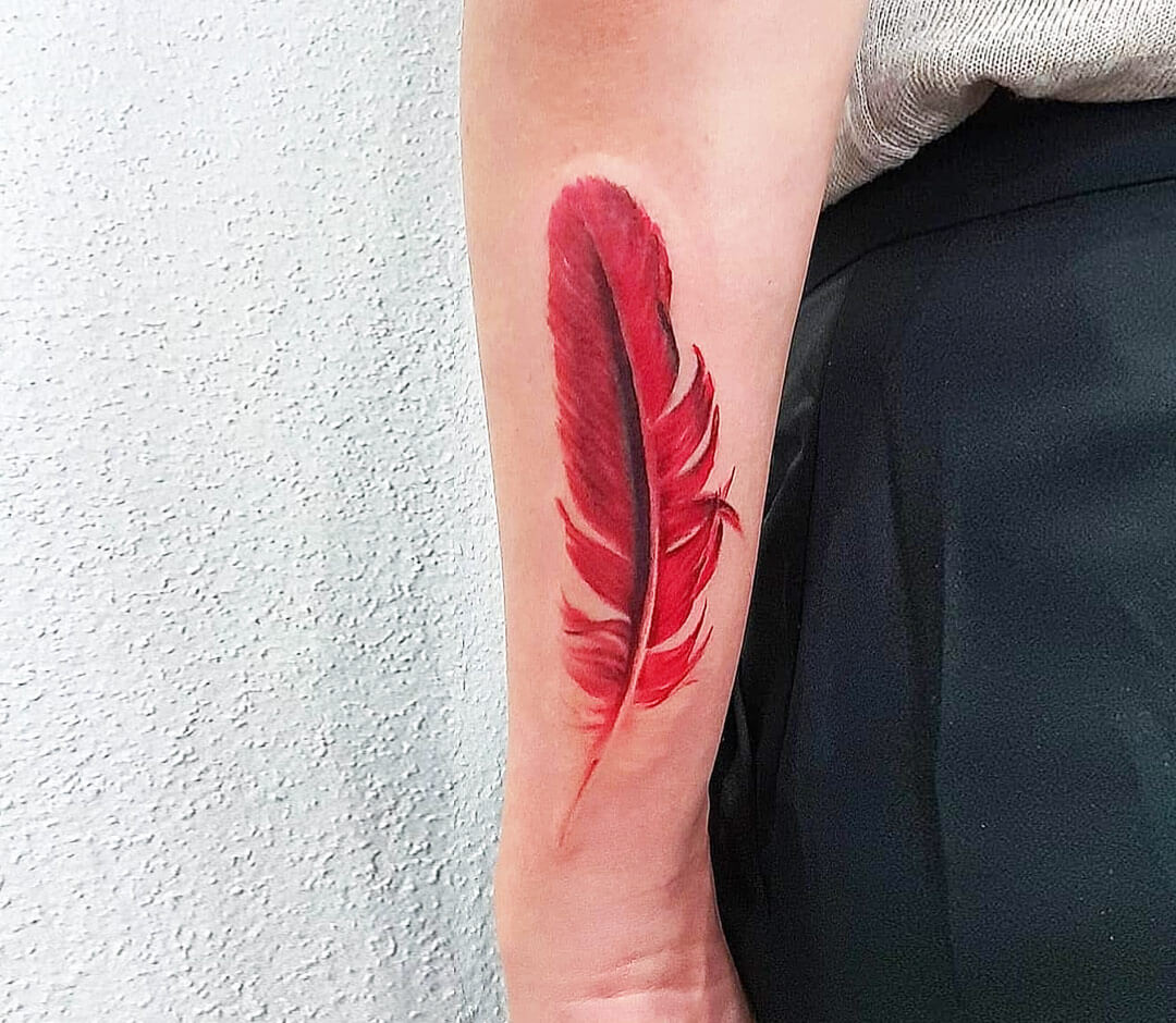 Iyanna on Twitter Got my first tattoos today A cardinal feather for my  nana and the saying always with you with my mom httpstcowAswlNi5an   Twitter