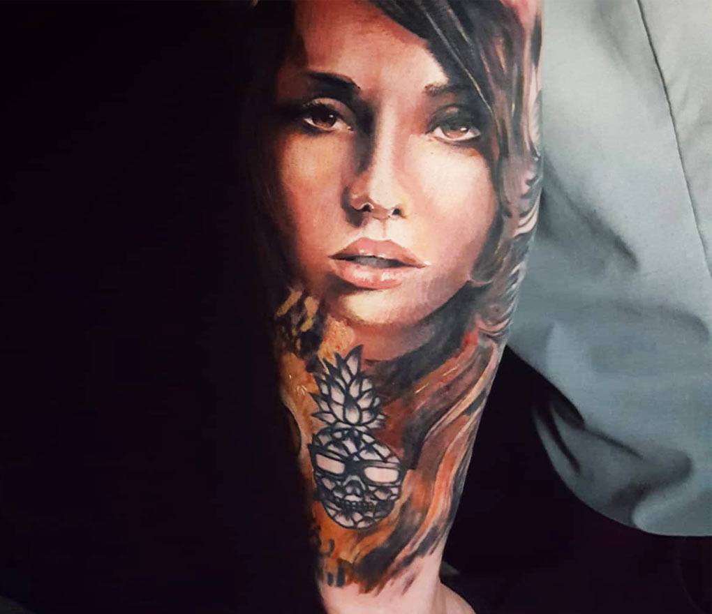 Girl Face tattoo by Ingi Bleksmidjan | Photo 25668