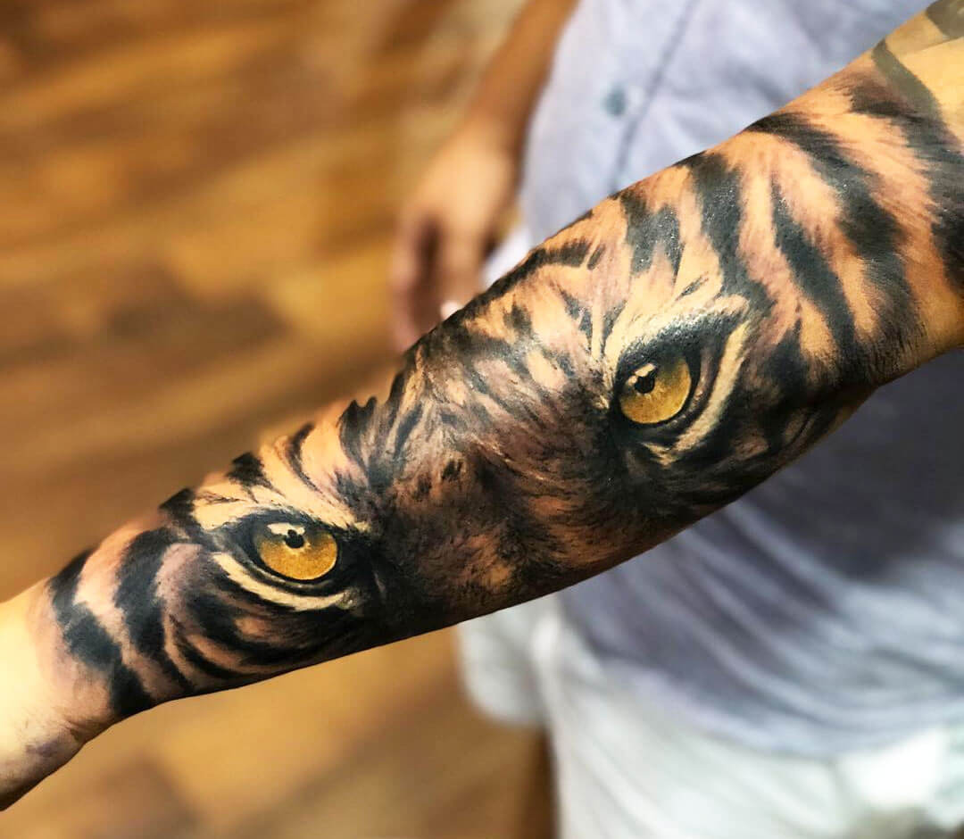 40 Tiger Eyes Tattoo Designs For Men  Realistic Animal Ink Ideas  Tiger  eyes tattoo Tiger tattoo sleeve Animal sleeve tattoo
