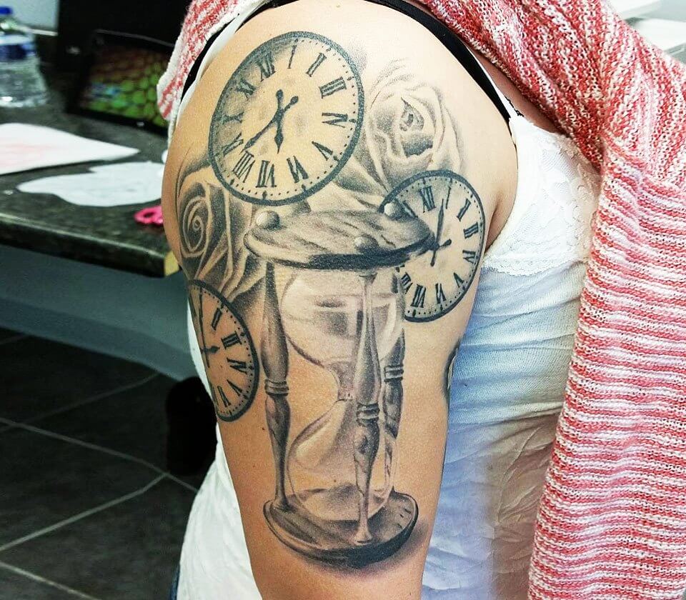 Clock tattoo by Jacob Sheffield | Photo 19664