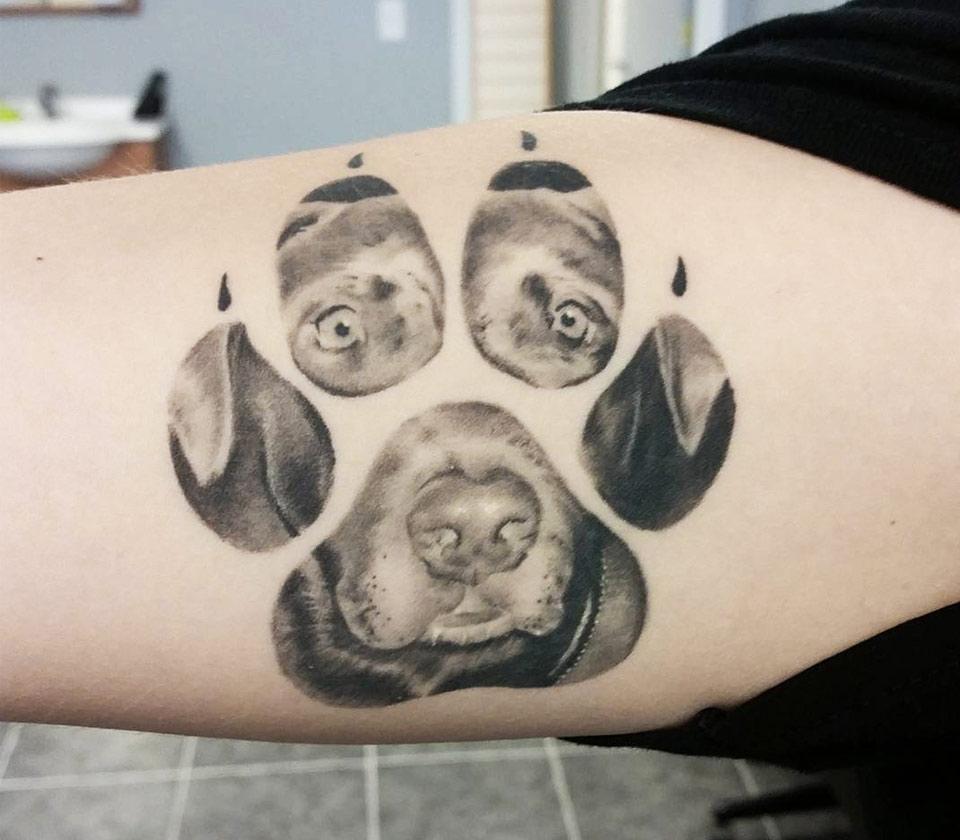 Dog in imprint Dog tattoo by Jacob Sheffield | Photo 19692