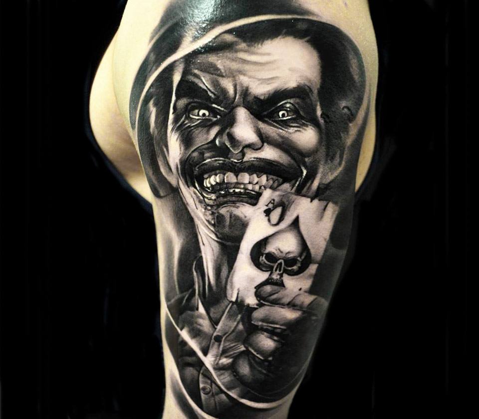 91 Awesome Joker Tattoos for Men [2024 Inspiration Guide] | Joker tattoo  design, Joker tattoo, Tattoo designs men