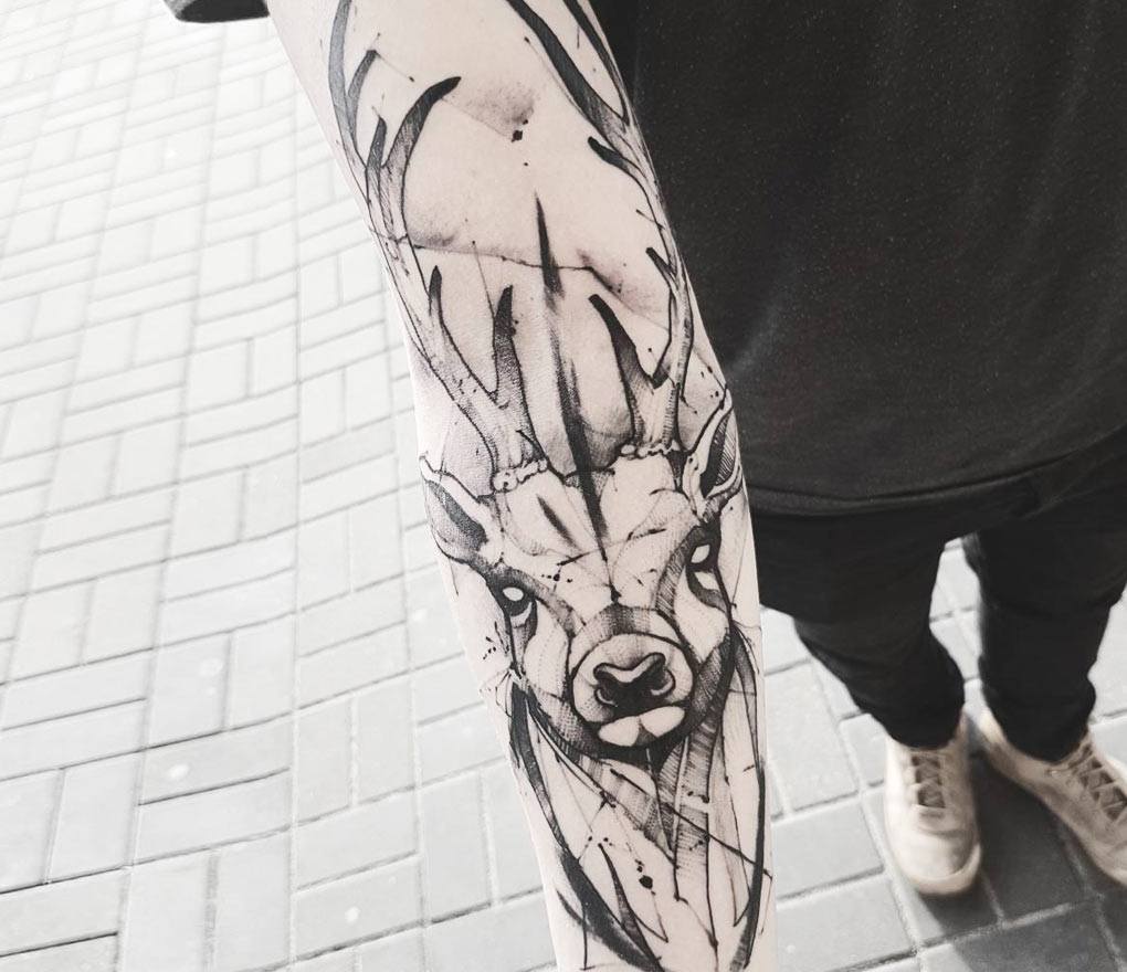 Deer Sketch  The Order Custom Tattoos