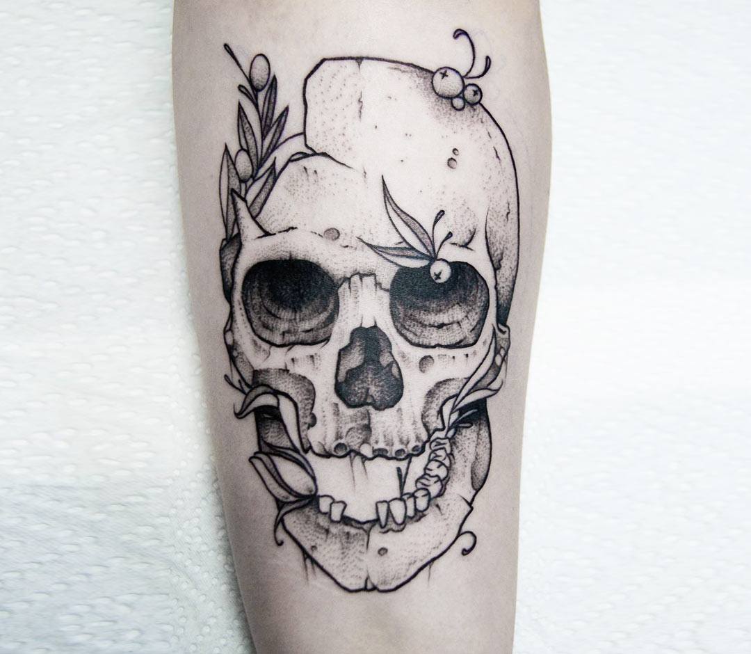 custom neo traditional skull  Reggae Ink Tattoo studio  Facebook