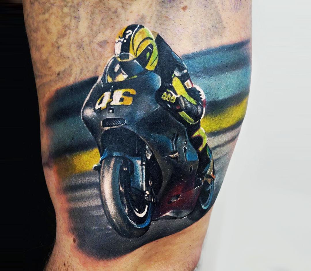 Motorbike tattoo by Alex Noir | Post 17306