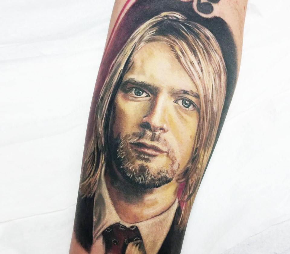 Kurt Cobain tattoo by Jason Baker | Photo 19544