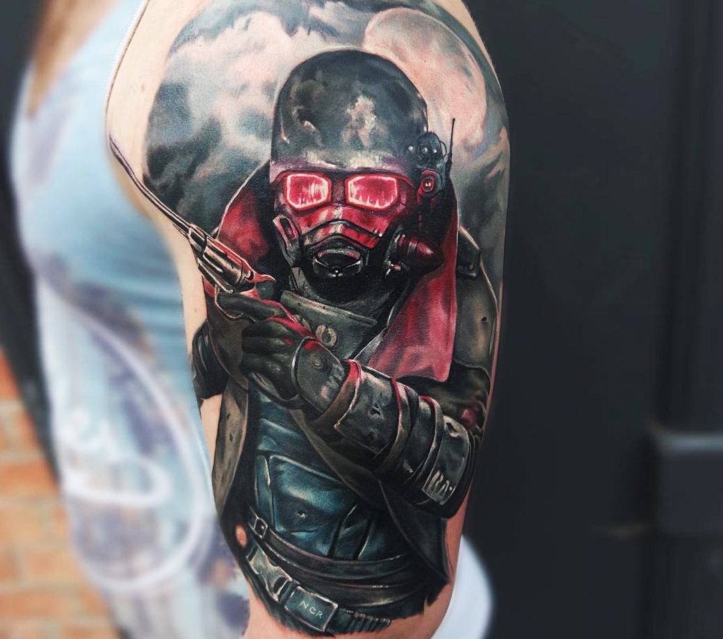 fallout in Black  Gray Tattoos  Search in 13M Tattoos Now  Tattoodo