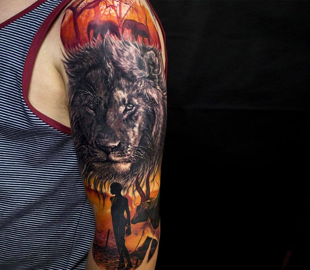 Lion Tattoo By Jurgis Mikalauskas Photo