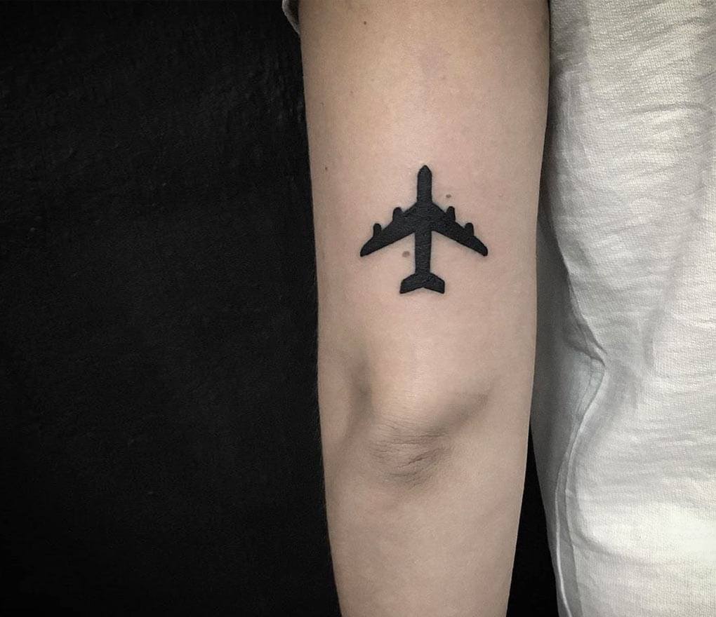 Tattoo uploaded by Vipul Chaudhary • airplane tattoo |Plane tattoo |Plane  tattoo design • Tattoodo