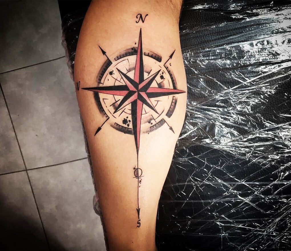 Compass tattoo by Kafka Tattoo | Photo 26324