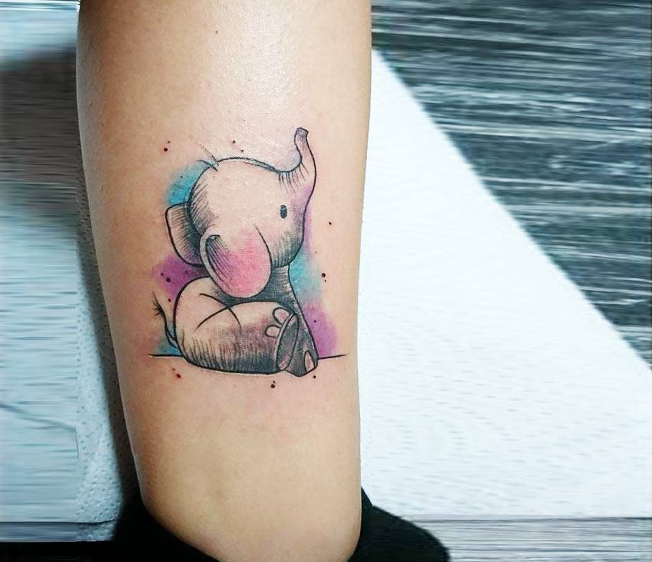 SB05 Baby Elephant Tattoo Stencil – Ooh! Body Art Stencils