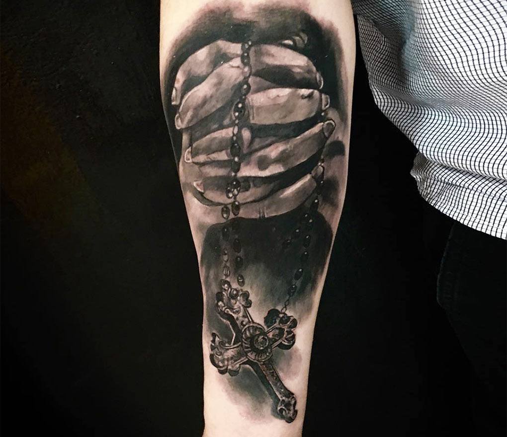 Cross tattoo by Adams Eden | Photo 24418