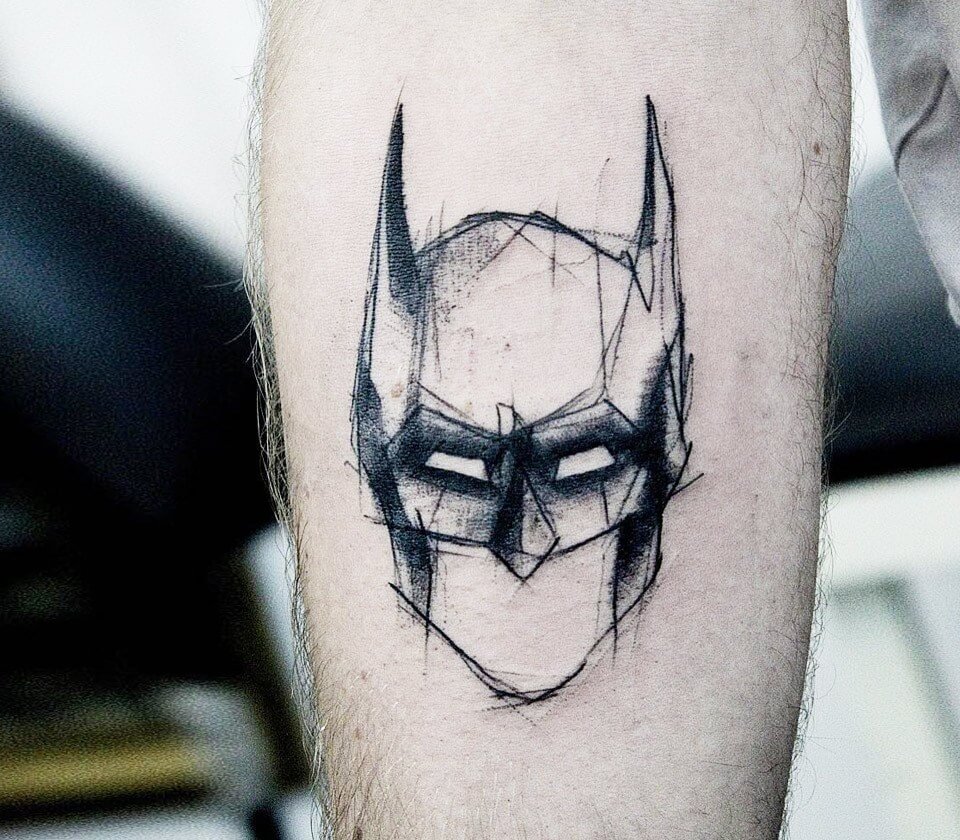 Batman Mask tattoo by Kamil Mokot | Photo 20488