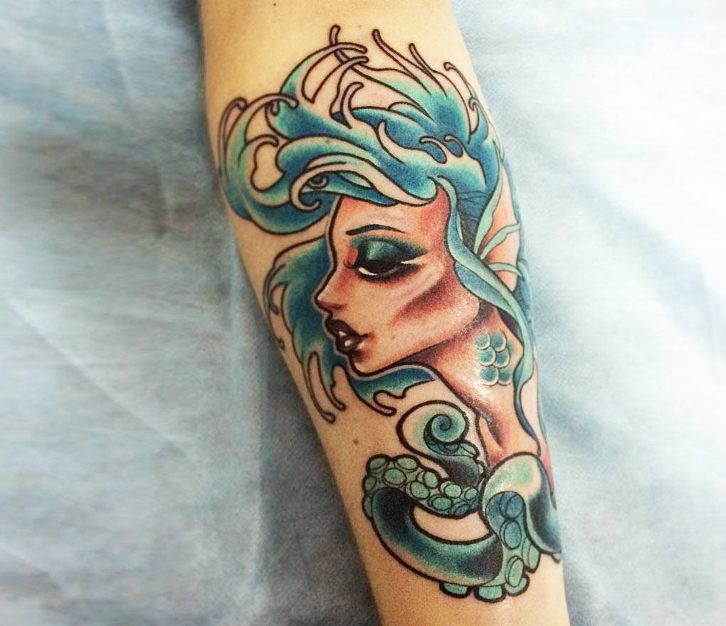 Color Nude Mermaid Tattoos Waterproof Temporary Tattoo for Woman Men Fake  Tattoo Stickers Lasting Wrist Arm Tattoo Art Tattoos - AliExpress