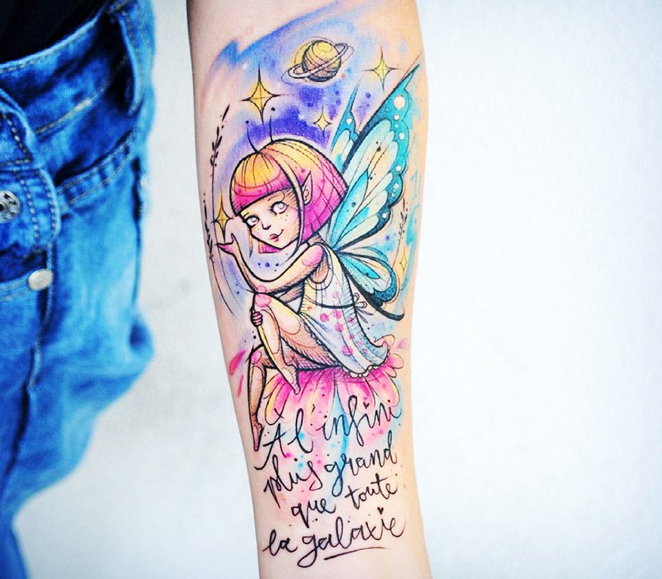 Water fairy flash (~7.5cm) for K.Anne 🤍🫧 Tysm #handpoke #tattoo #de0tatt  | Instagram