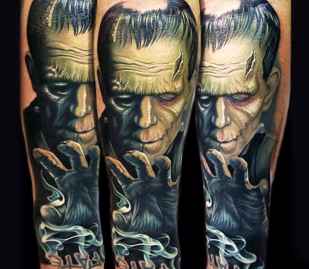 Tattoos by cesar Perez - Little tattoo I did today on a universal studios  monster sleeve I've been working on . Done with @starbritecolors and  needles from @tommyssupplies | Facebook