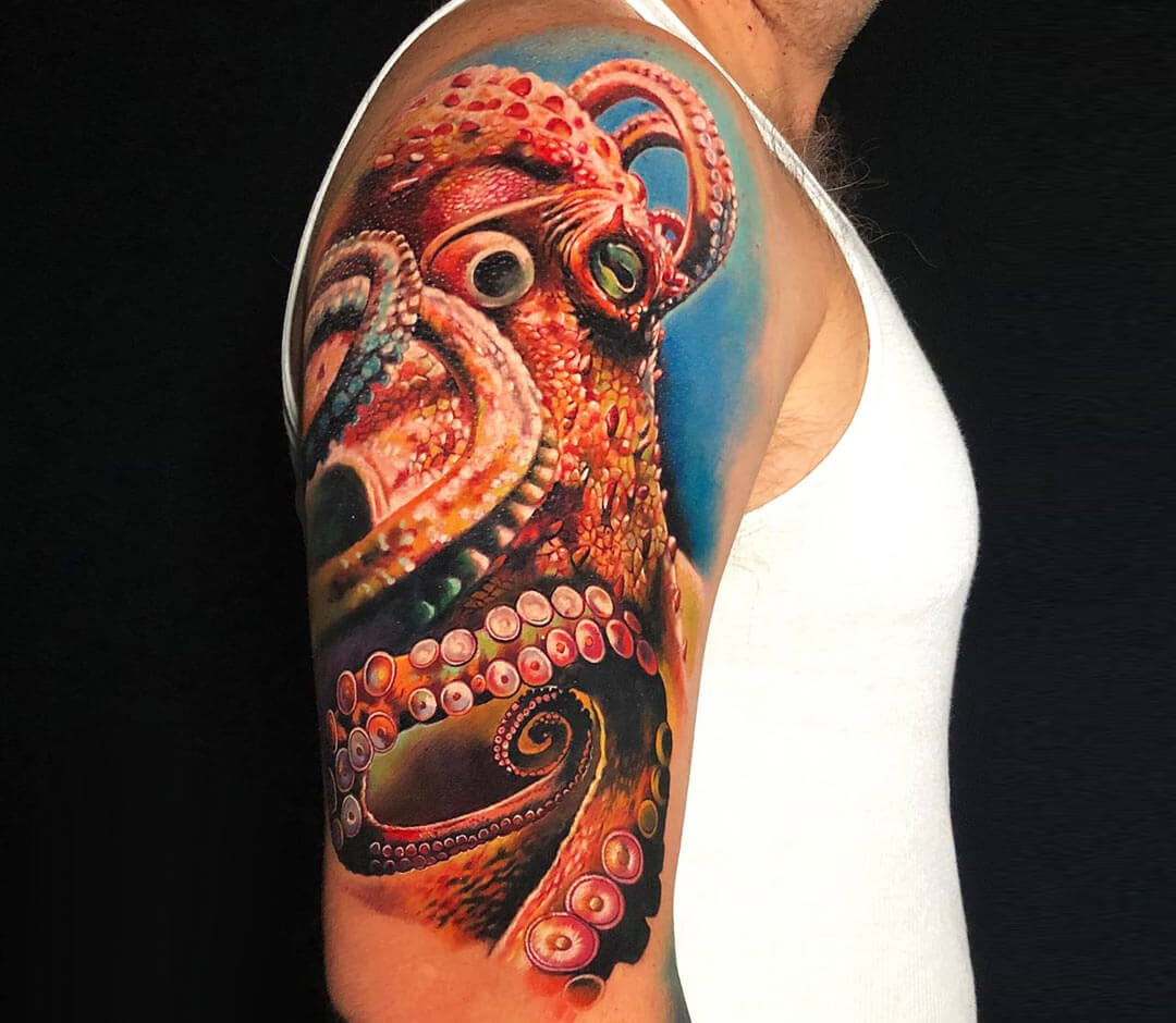 Octopus Tattoo, Me, Tattoo, 2020 : r/Art