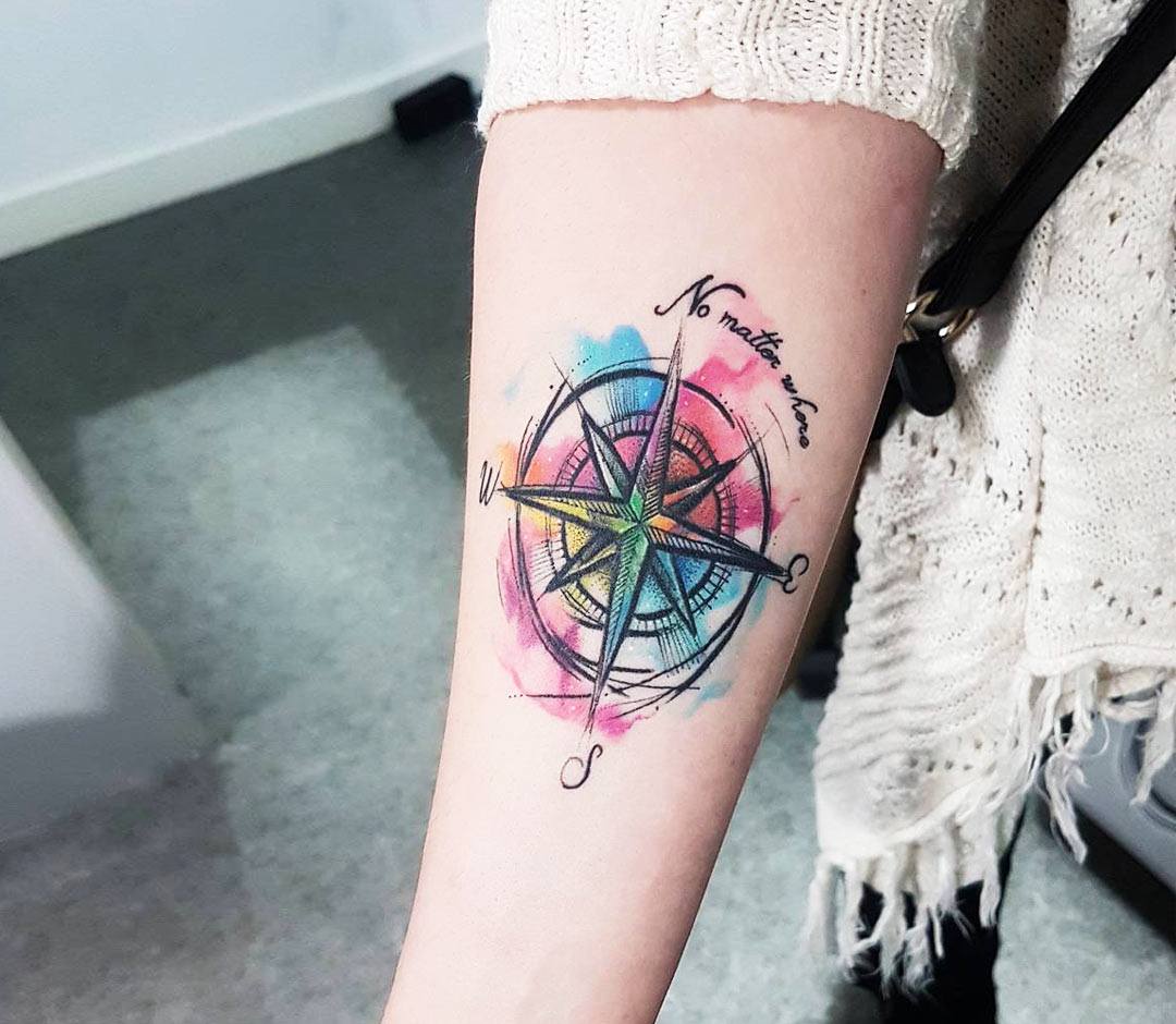 27 Gorgeous Compass Tattoo Ideas