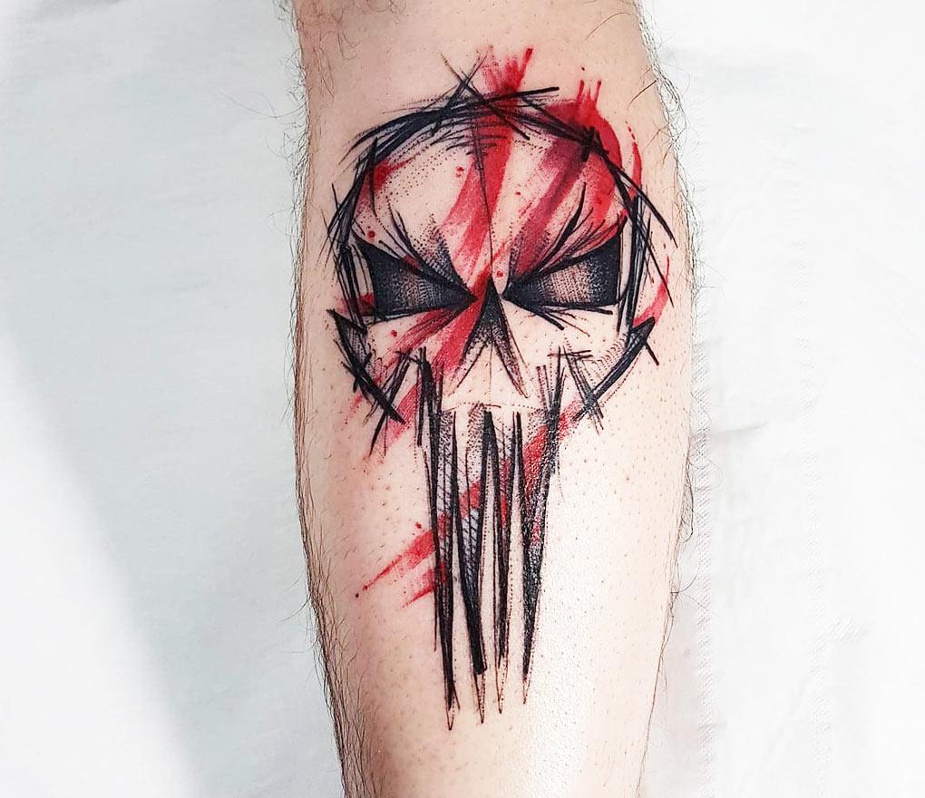 The Punisher tattoo by Kerste Diston | Photo 23951