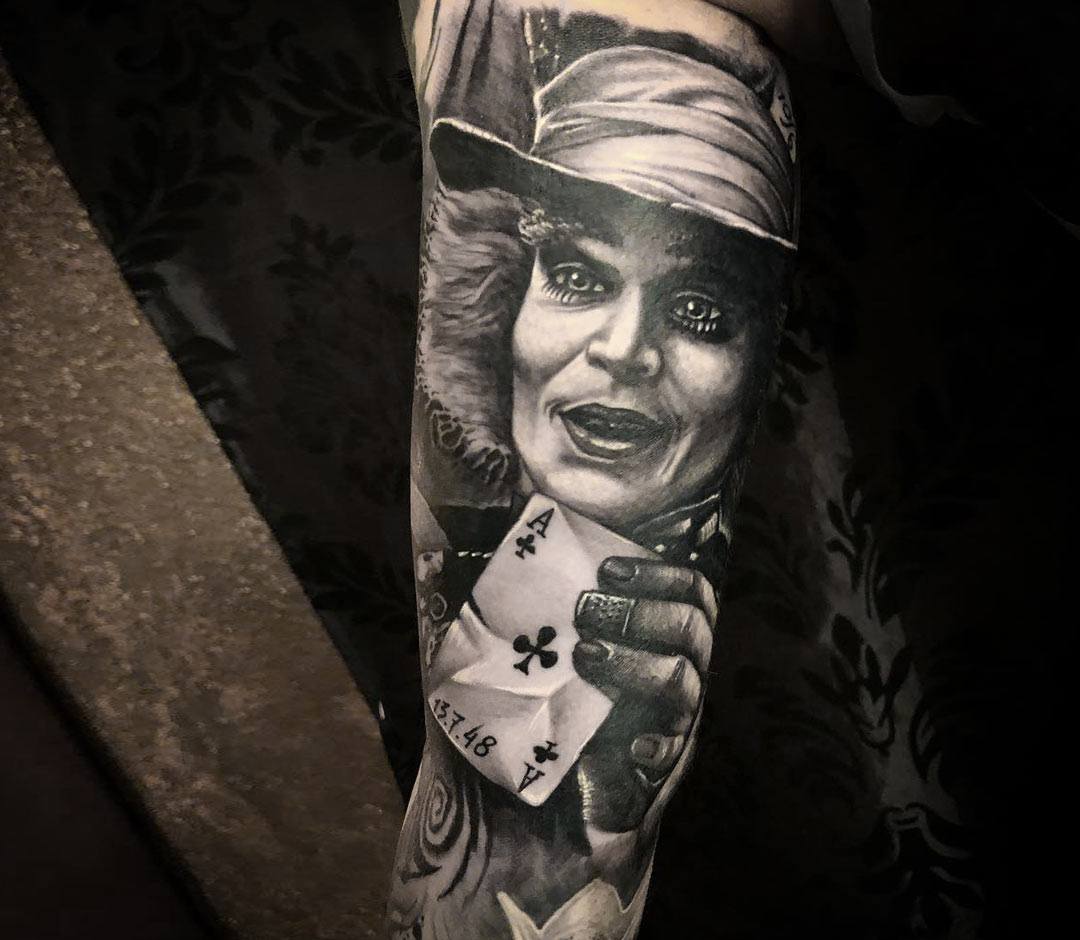 Close. realistic the mad hatter realistic tattoo art Kevin Saxler. 