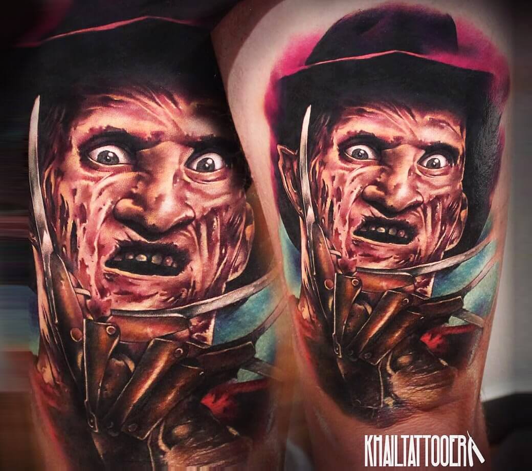 Freddy Krueger tattoo by Khail Tattooer. 