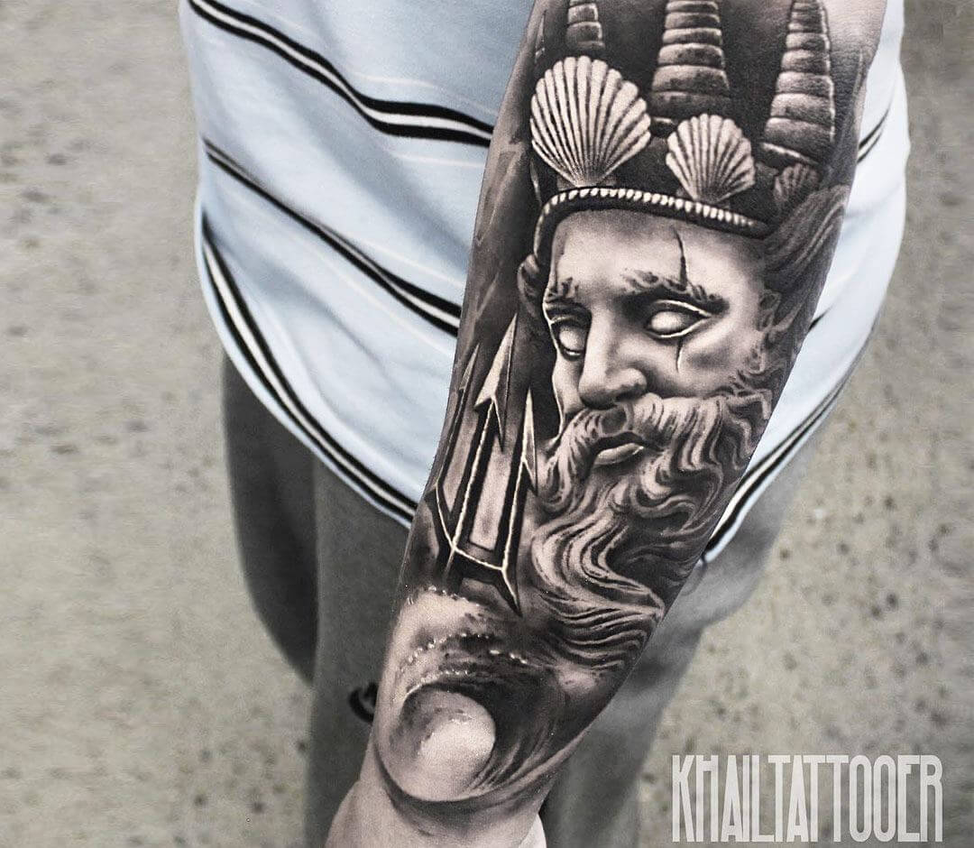 Poseidon tattoo by Khail Tattooer Photo 21644