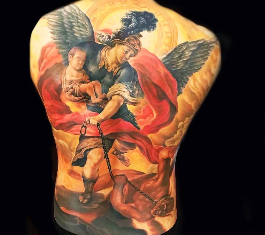 Create a modern take on st. michael the archangel for my tattoo | Tattoo  contest | 99designs