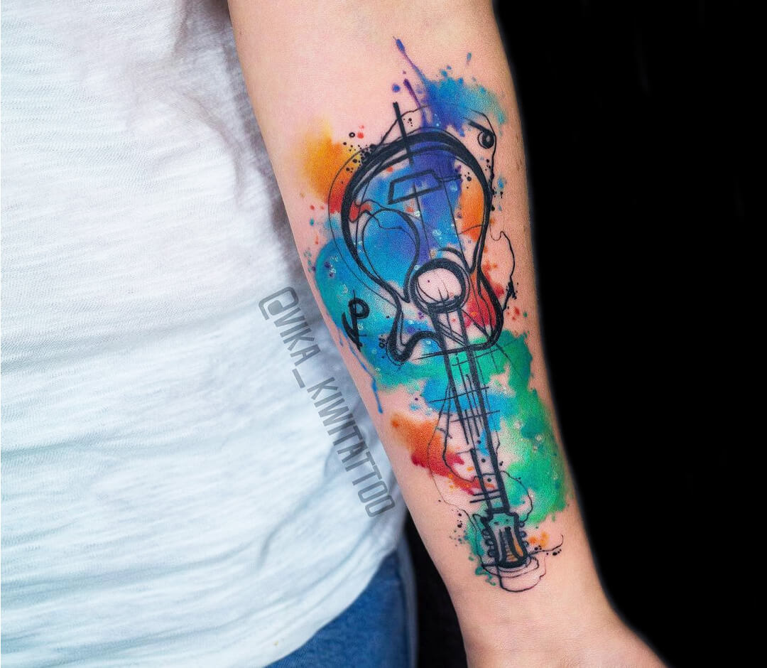 Tattoo uploaded by Barabas Joco • Small guitar tattoo! • Tattoodo