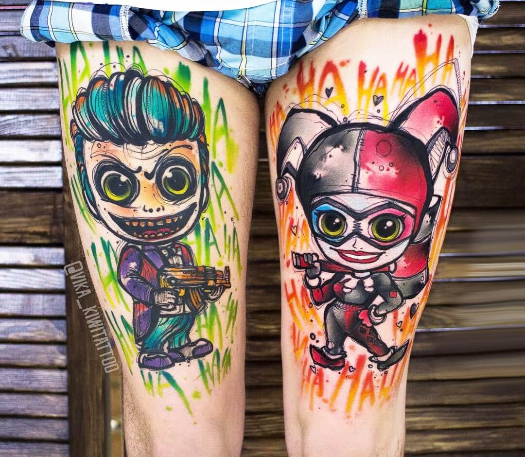 Harley Quinn and Joker tattoo by Kiwi Tattoo  Photo 25694