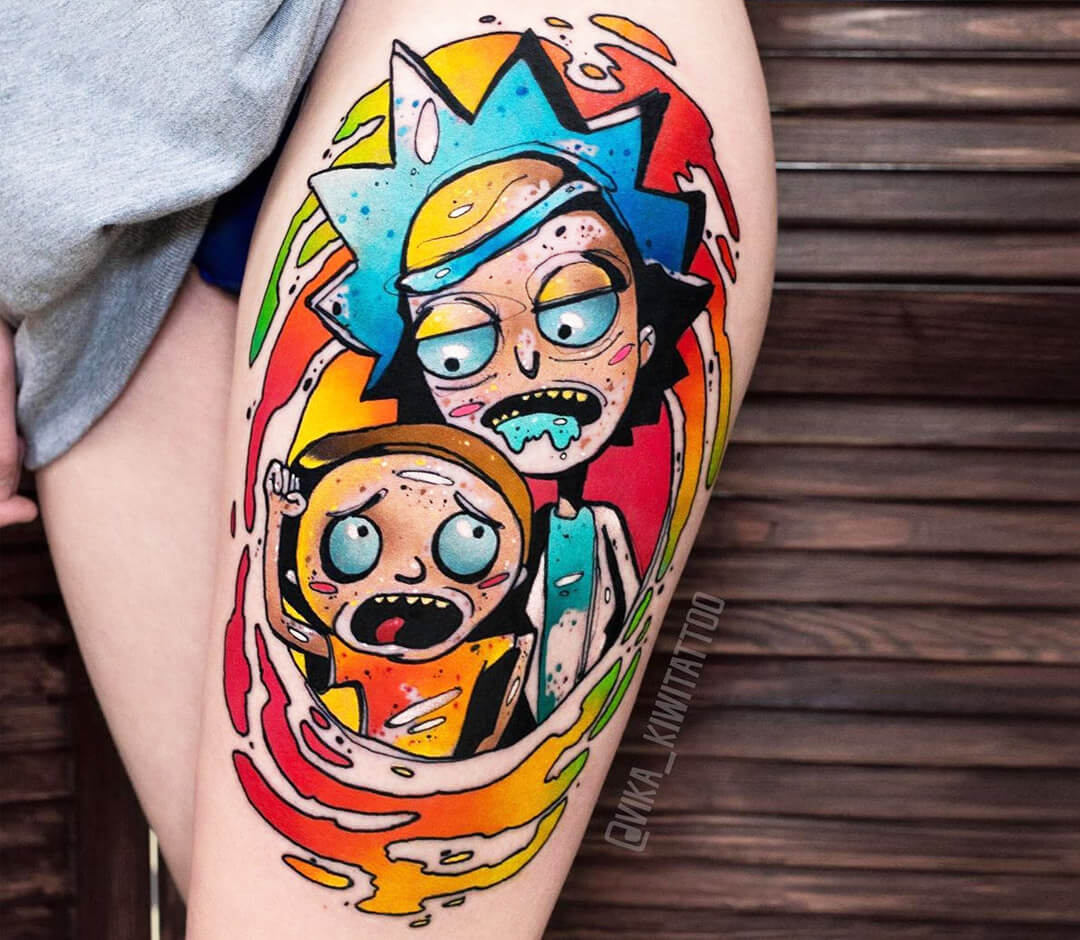 Tattoos by Genji  Matching Rick and Morty tattoos for two brothers Cheers  lads  Facebook